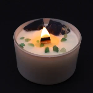 Świeca z Kamieniami – Czakra Gardła (Throat Chakra)